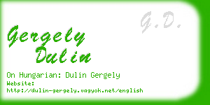 gergely dulin business card